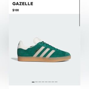 Green Adidas Gazelles